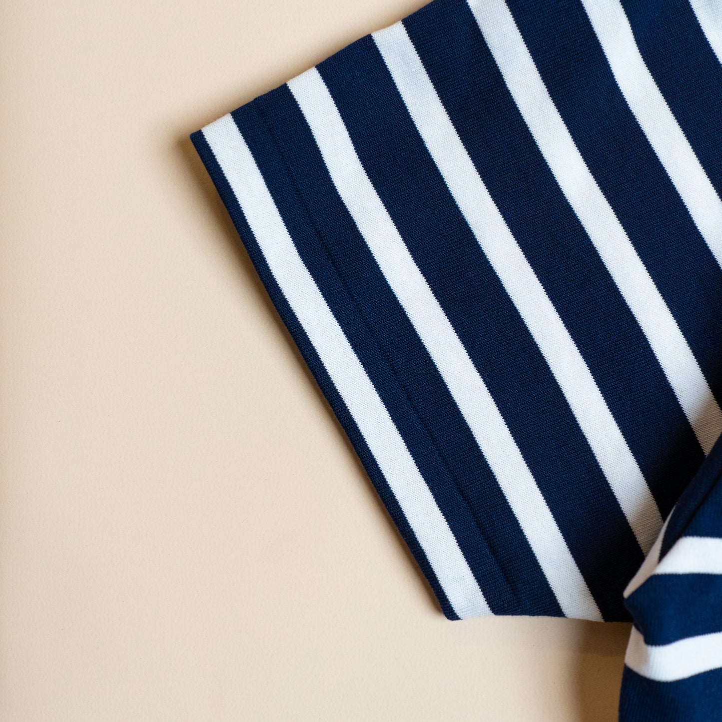 BRETON SHIRT "GERALD" NAVY × WHITE BORDER S/S