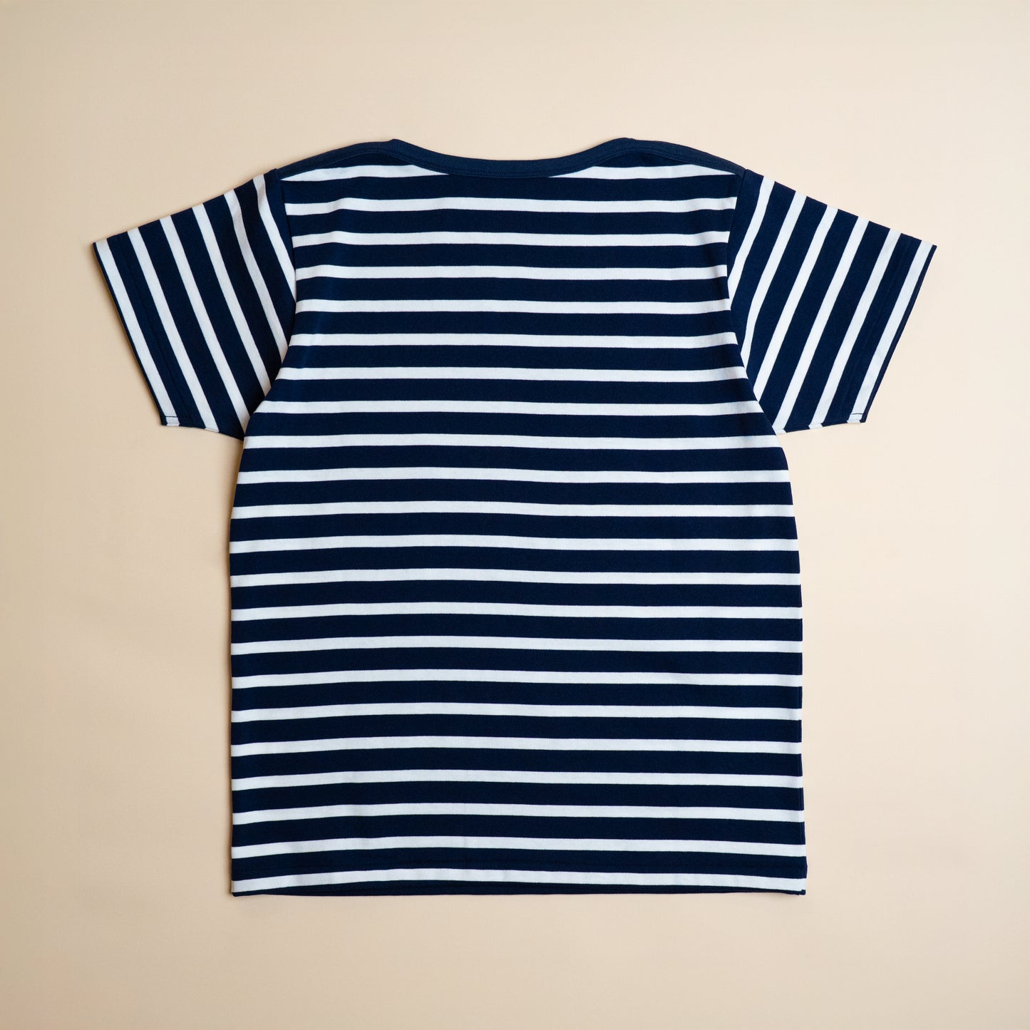 BRETON SHIRT "GERALD" NAVY × WHITE BORDER S/S
