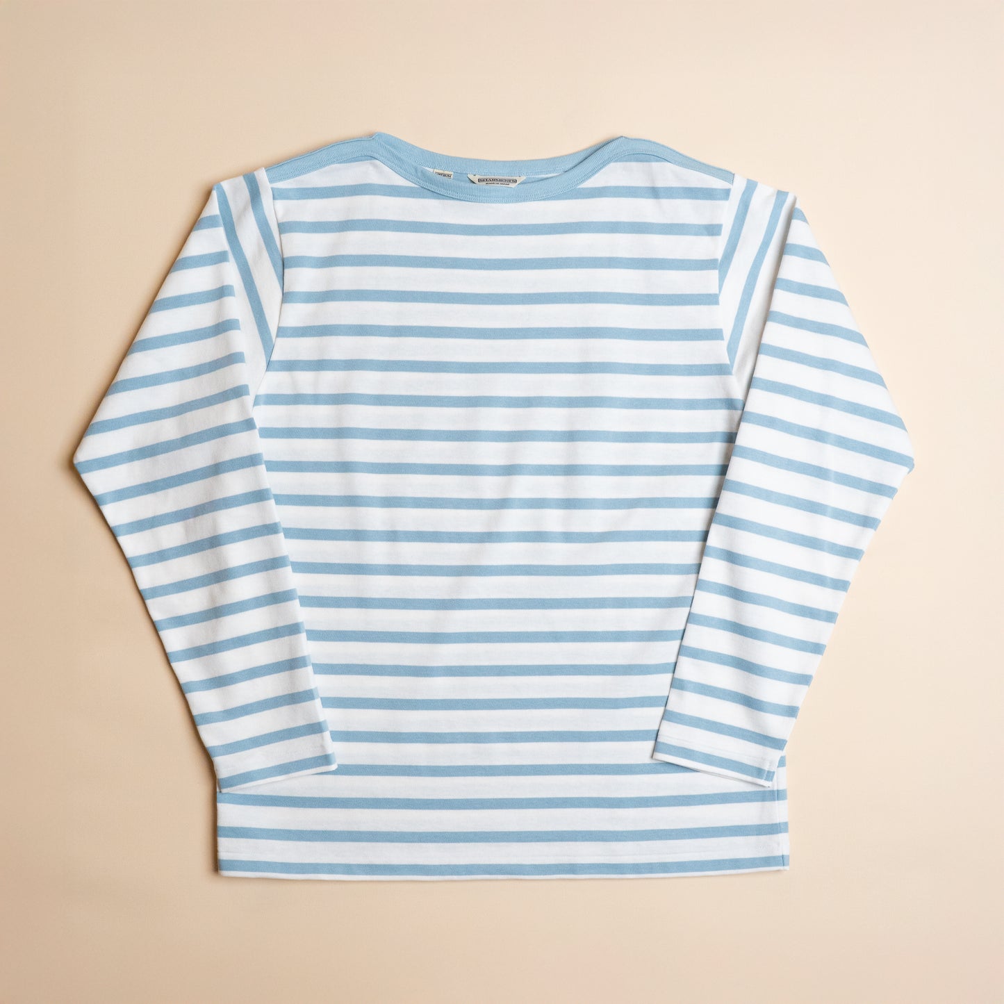 BRETON SHIRT "GERALD" SAX × WHITE BORDER L/S