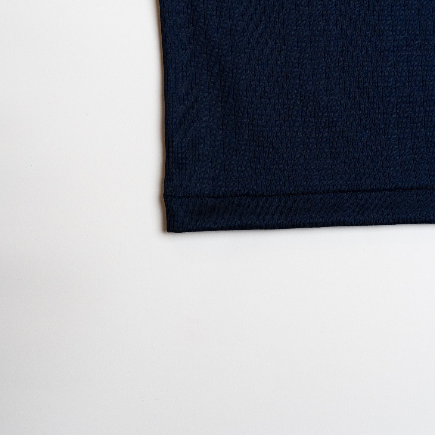 RANDOM RIB COTTON TEE SHIRT NAVY