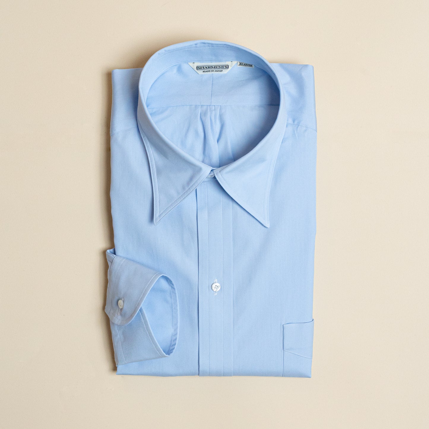 <Made To Order> CLASSIC POINT COLLAR BROADCLOTH SHIRT SAX BLUE