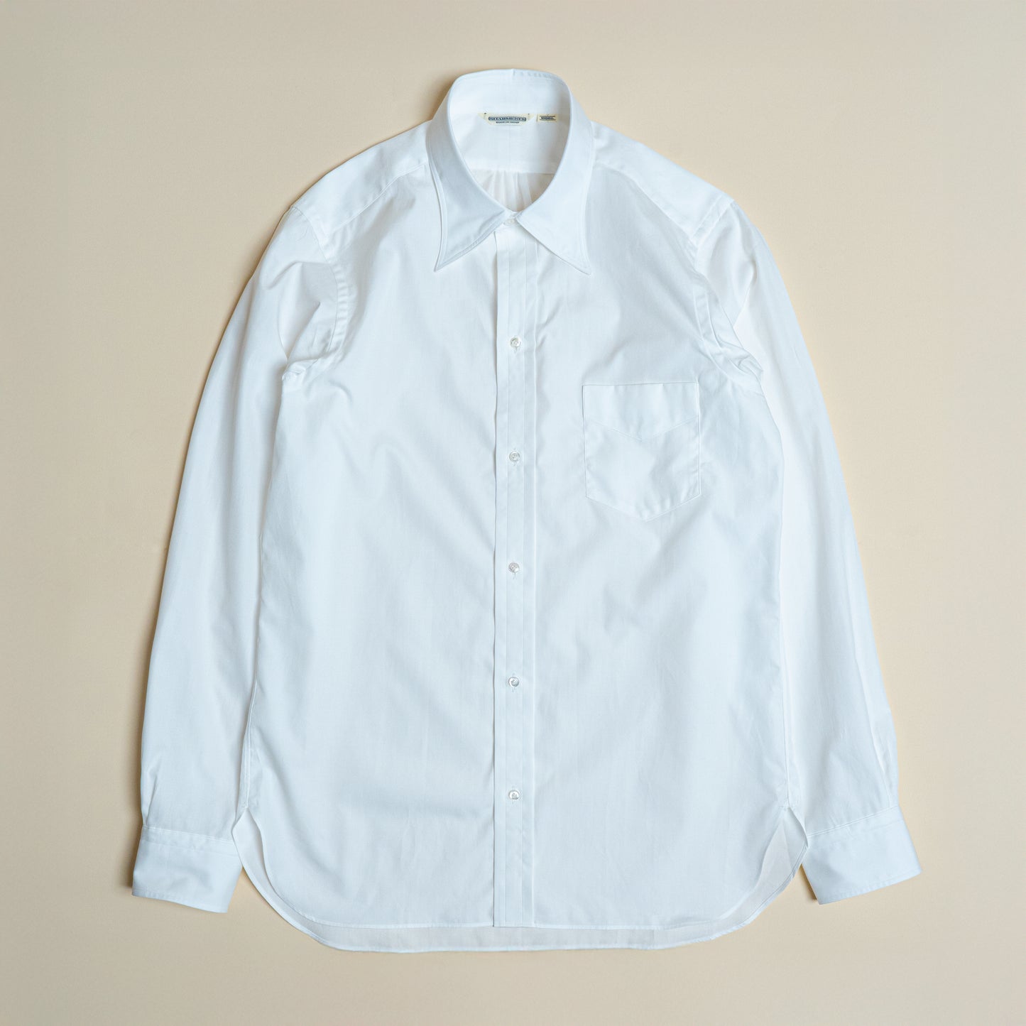 <Made To Order> CLASSIC POINT COLLAR BROADCLOTH SHIRT WHITE