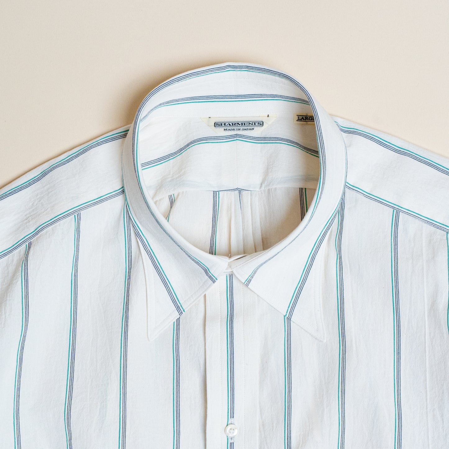 <Made To Order> CLASSIC POINT COLLAR WRINKLE STRIPE SHIRT