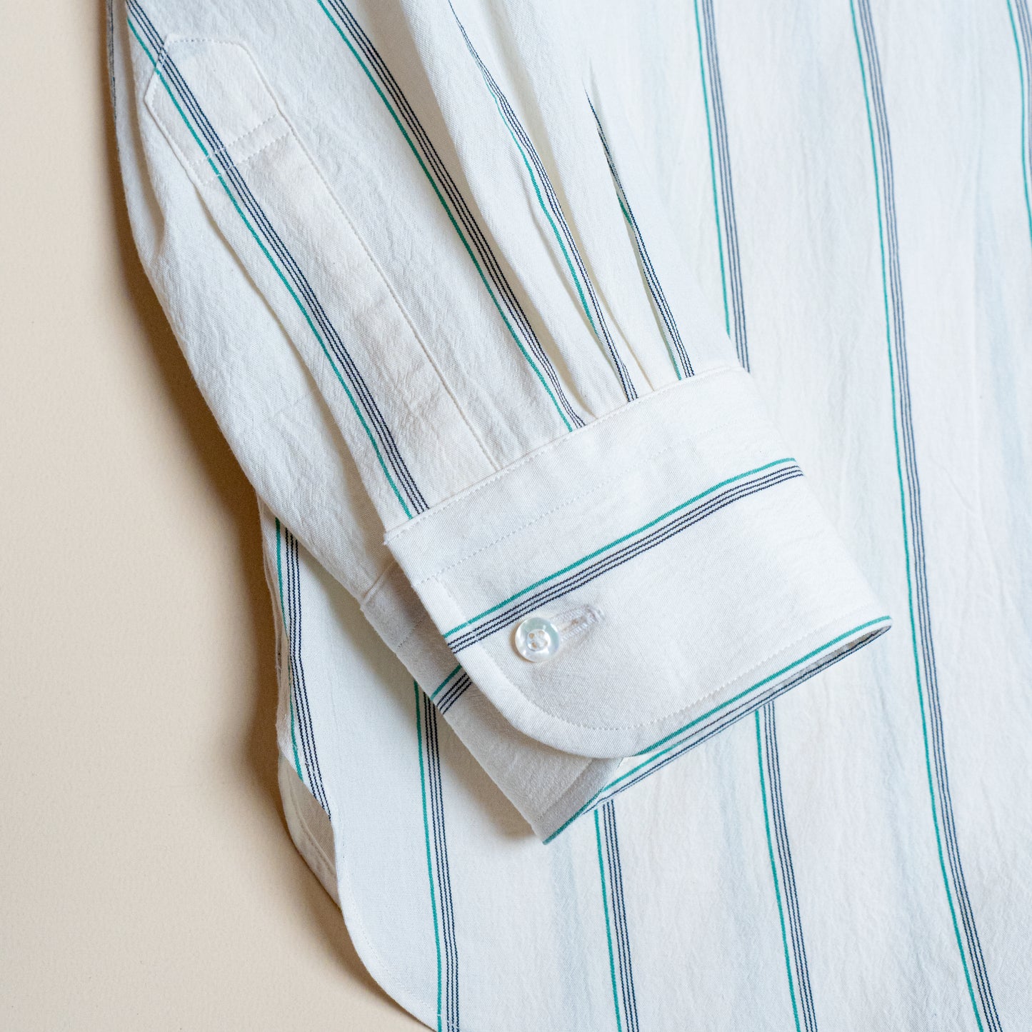 <Made To Order> CLASSIC POINT COLLAR WRINKLE STRIPE SHIRT