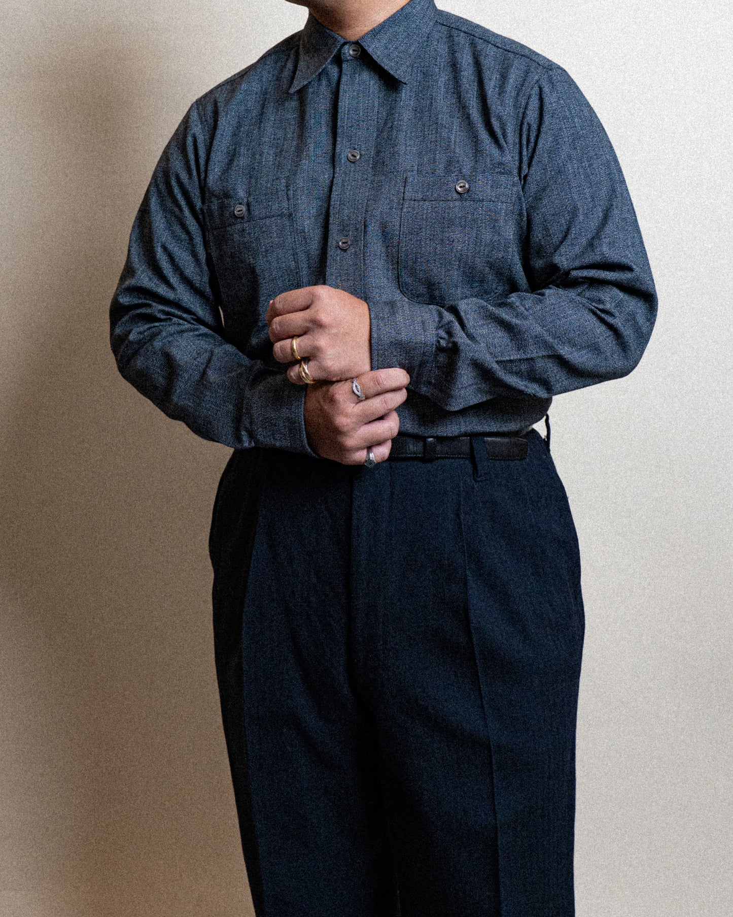 <Made To Order> CLASSIC WORK SHIRT CHAMBRAY BLACK