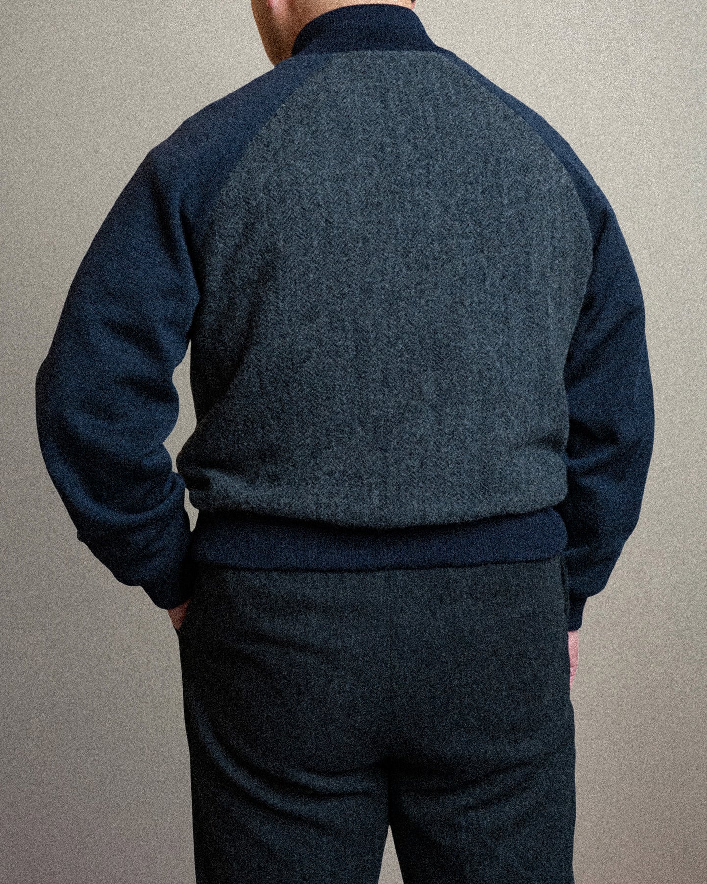 <Made To Order>ATHLETIC JACKET " TWO TONE - TWEED & KNIT"