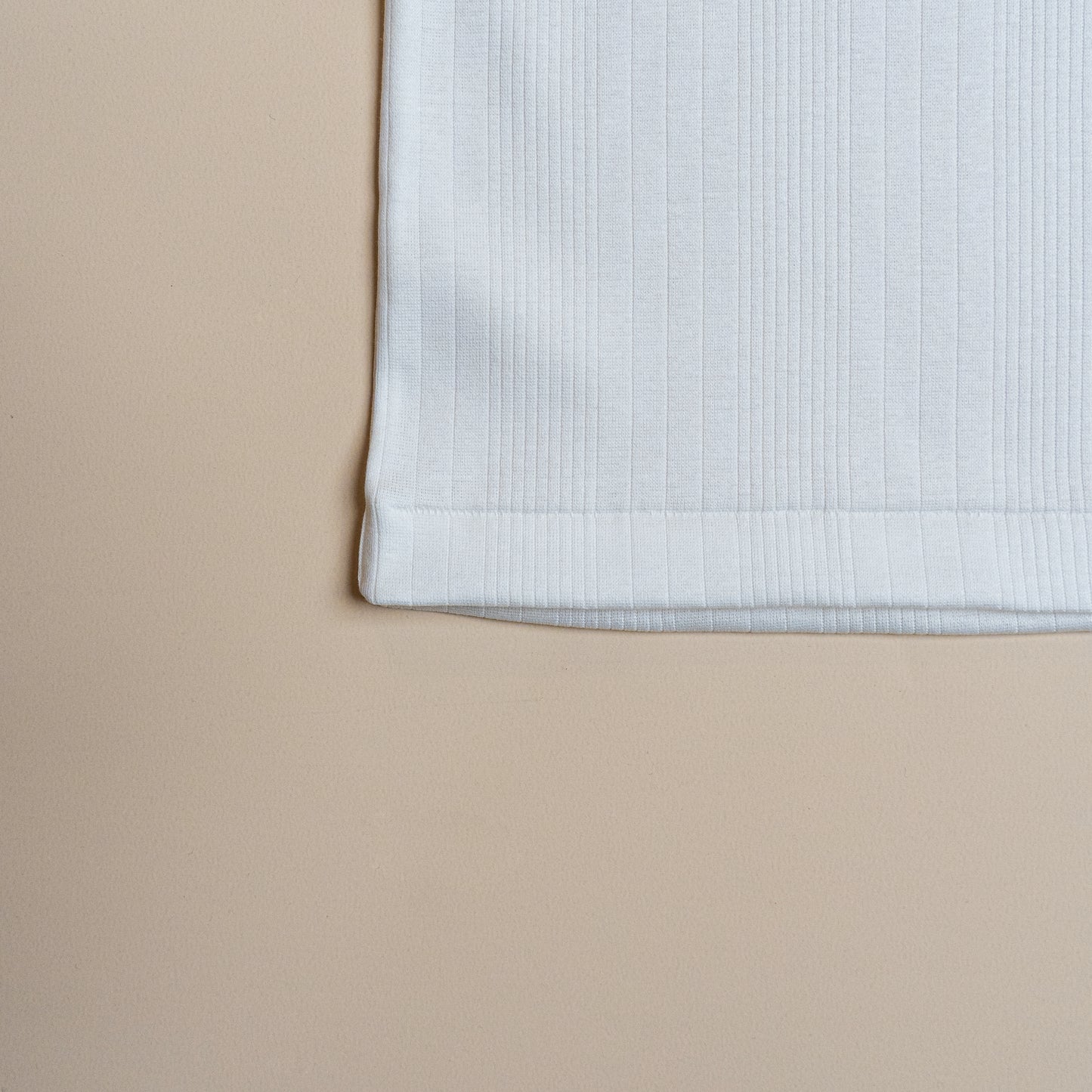 RANDOM RIB COTTON TEE SHIRT WHITE