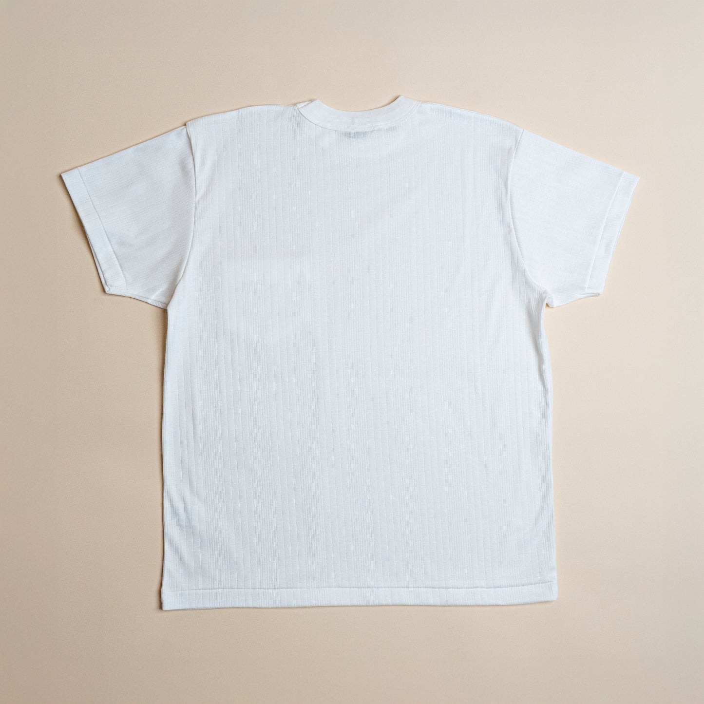 RANDOM RIB COTTON TEE SHIRT WHITE