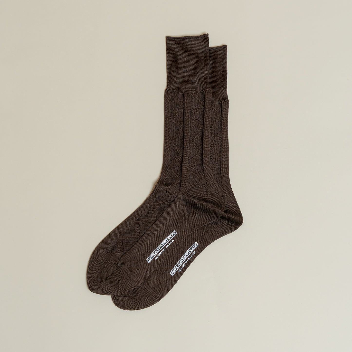 COTTON SOCKS “ZIG-ZAG”BROWN