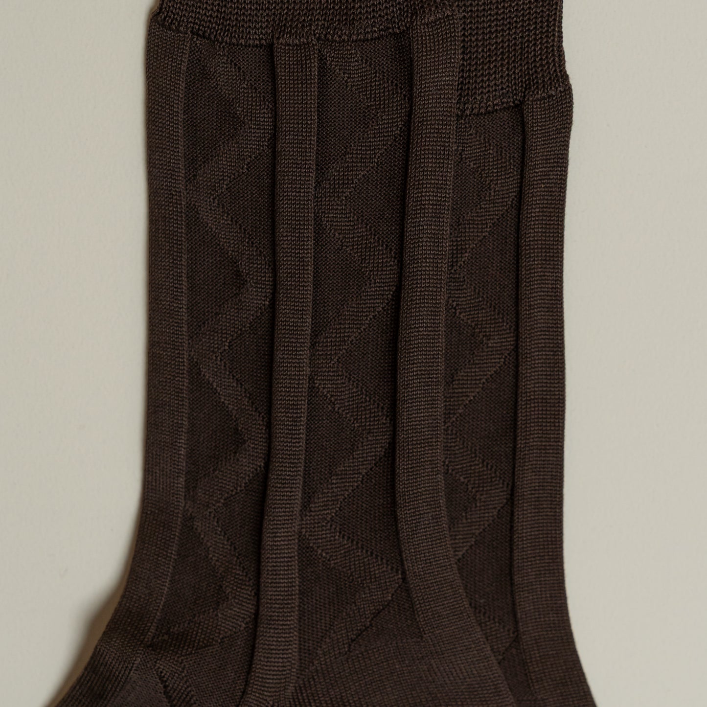 COTTON SOCKS “ZIG-ZAG”BROWN