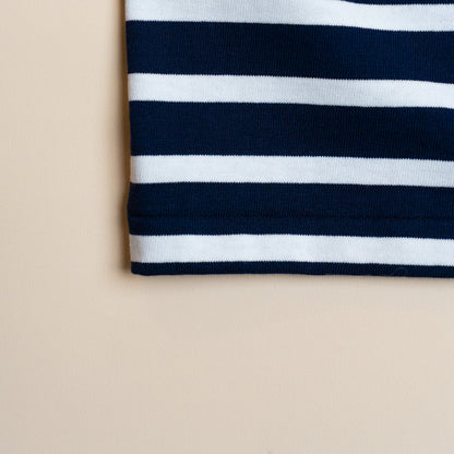 BRETON SHIRT "GERALD" NAVY × WHITE BORDER L/S