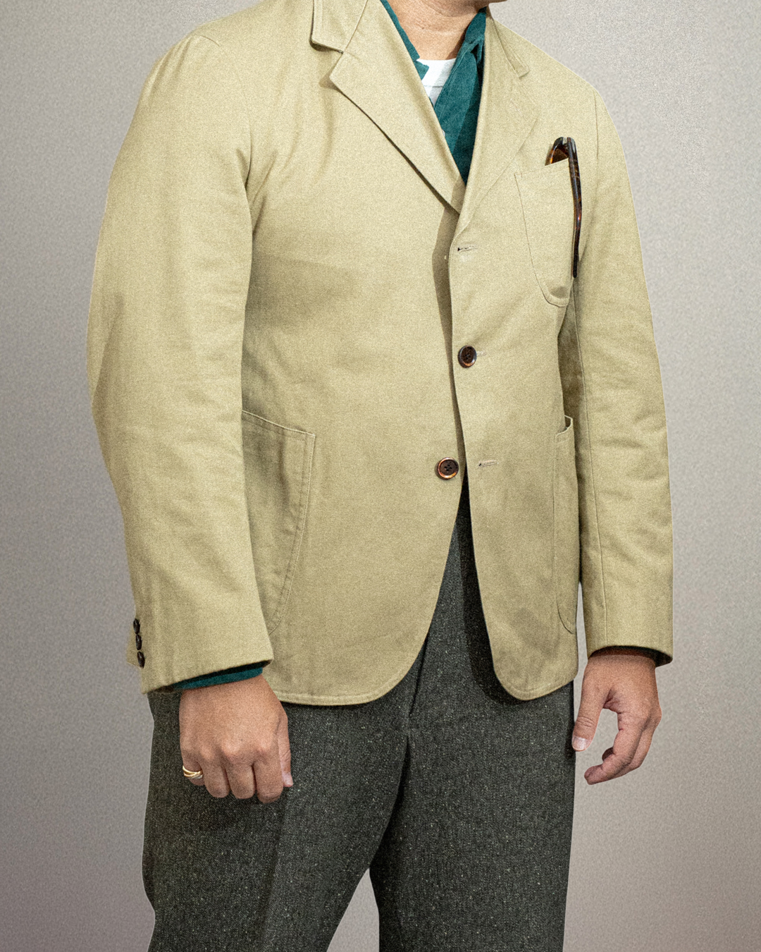 <Made To Order＞ SIGNATURE SACK JACKET "CHINO CLOTH"  KHAKI