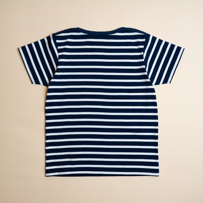 BRETON SHIRT "GERALD" NAVY × WHITE BORDER S/S