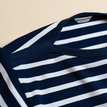 BRETON SHIRT "GERALD" NAVY × WHITE BORDER L/S