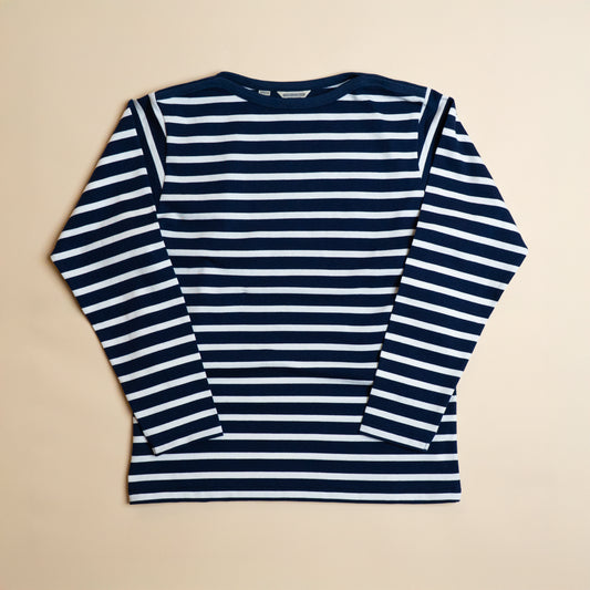 BRETON SHIRT "GERALD" NAVY × WHITE BORDER L/S