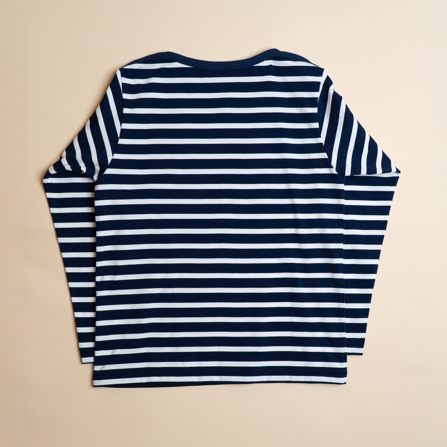 BRETON SHIRT "GERALD" NAVY × WHITE BORDER L/S