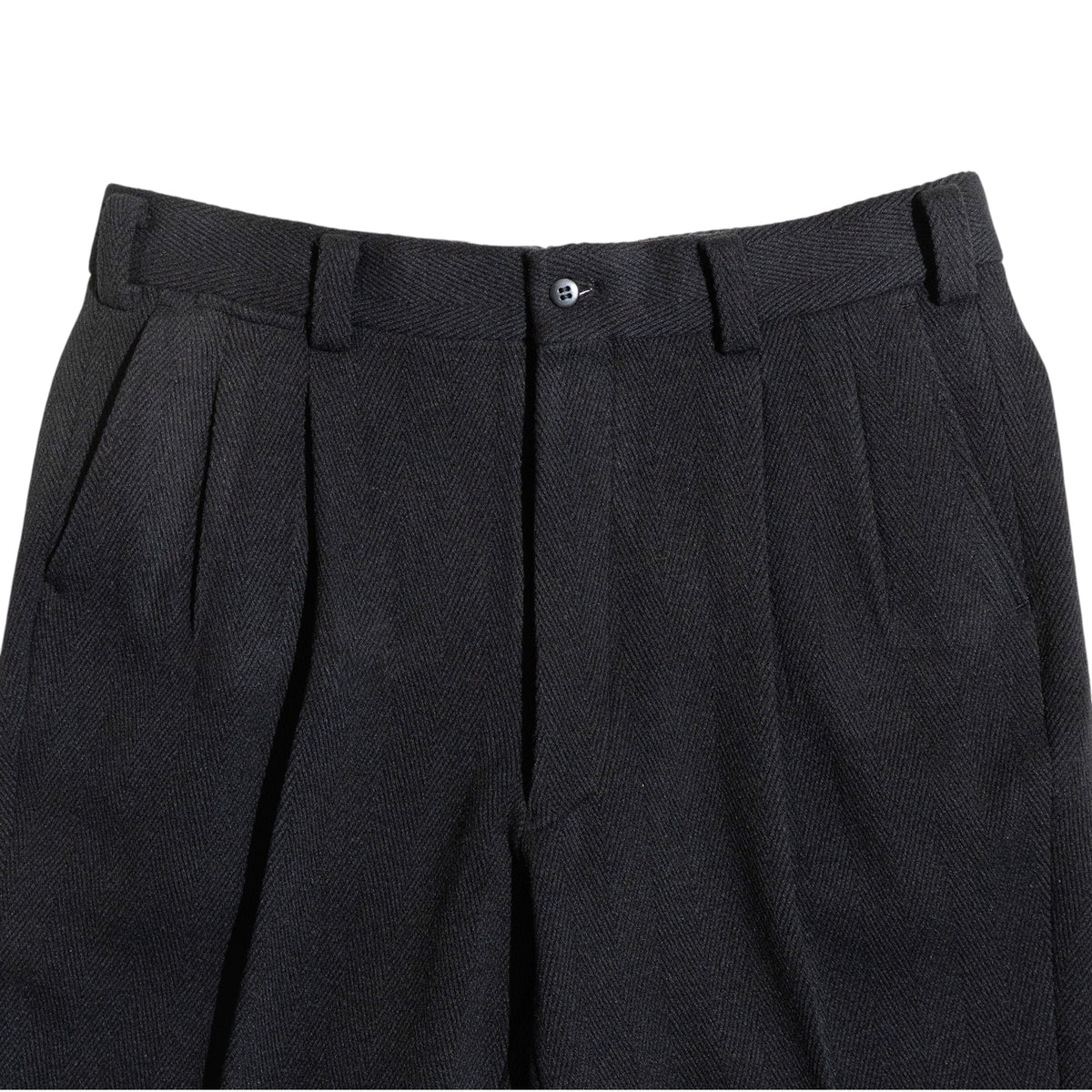<Made To Order＞ HERRINGBONE MELTON TROUSERS BLACK  ART-T23
