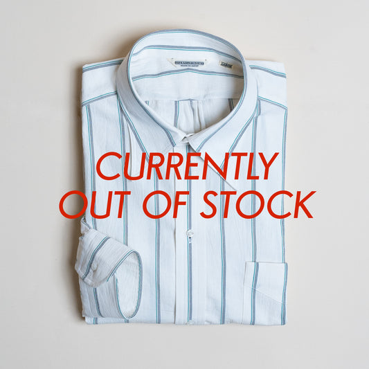 ※Currently out of stock※  <Made To Order> CLASSIC POINT COLLAR WRINKLE STRIPE SHIRT