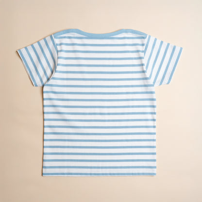 BRETON SHIRT "GERALD" SAX × WHITE BORDER S/S