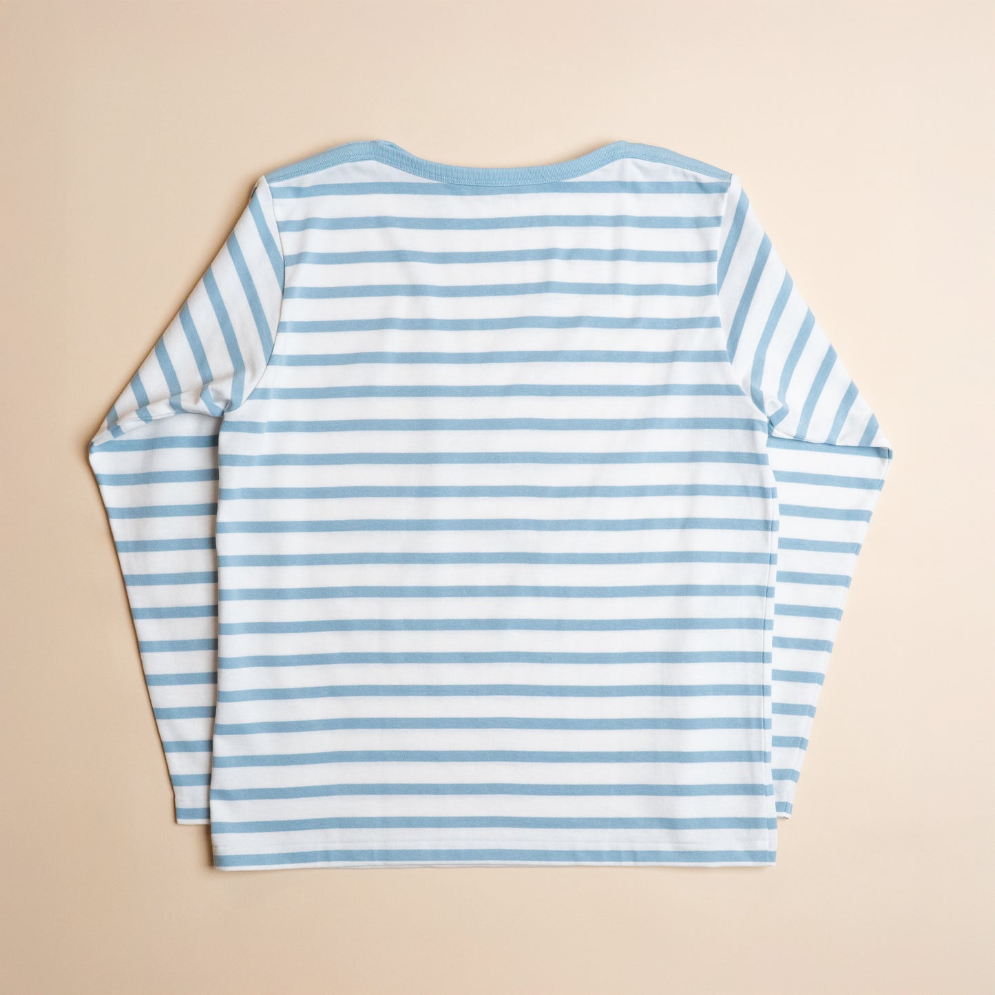 BRETON SHIRT "GERALD" SAX × WHITE BORDER L/S