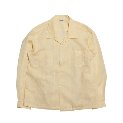 <Made To Order> SEERSUCKER SPORT SHIRT CREAM YELLOW L/S or S/S