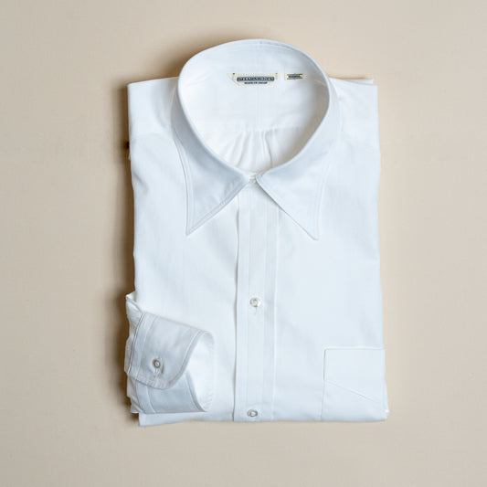 <Made To Order> CLASSIC POINT COLLAR BROADCLOTH SHIRT WHITE