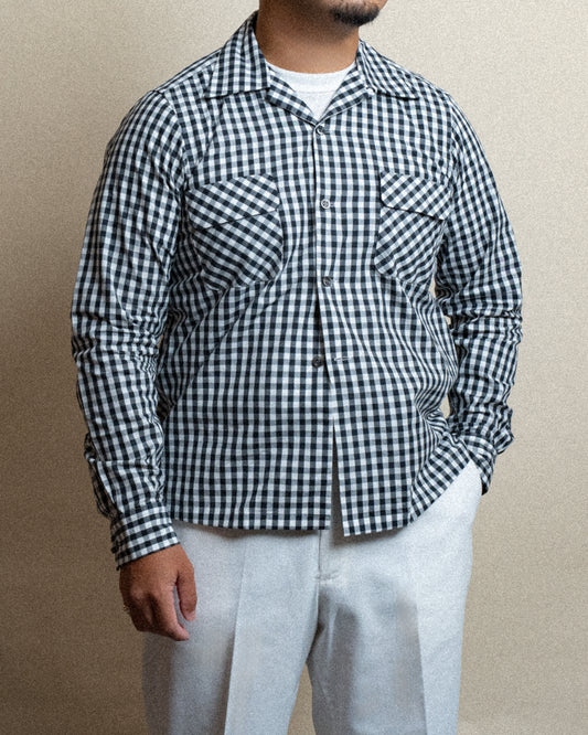 <Made To Measure>  OPEN COLLAR SHIRT