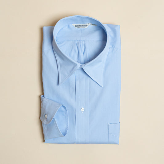 <Made To Order> CLASSIC POINT COLLAR BROADCLOTH SHIRT SAX BLUE