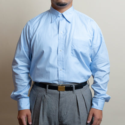 <Made To Order> CLASSIC POINT COLLAR BROADCLOTH SHIRT SAX BLUE