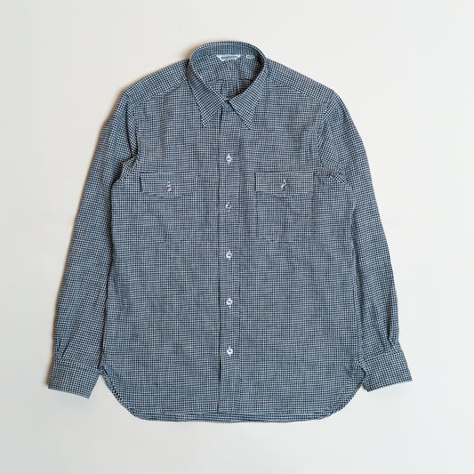 <Made To Order> HOUNDSTOOTH COTTON TWILL SHIRT