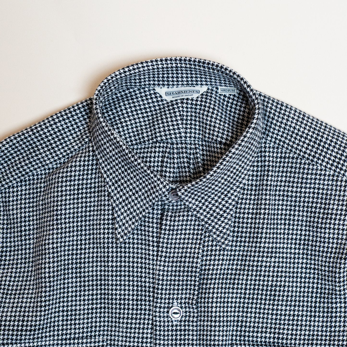<Made To Order> HOUNDSTOOTH COTTON TWILL SHIRT