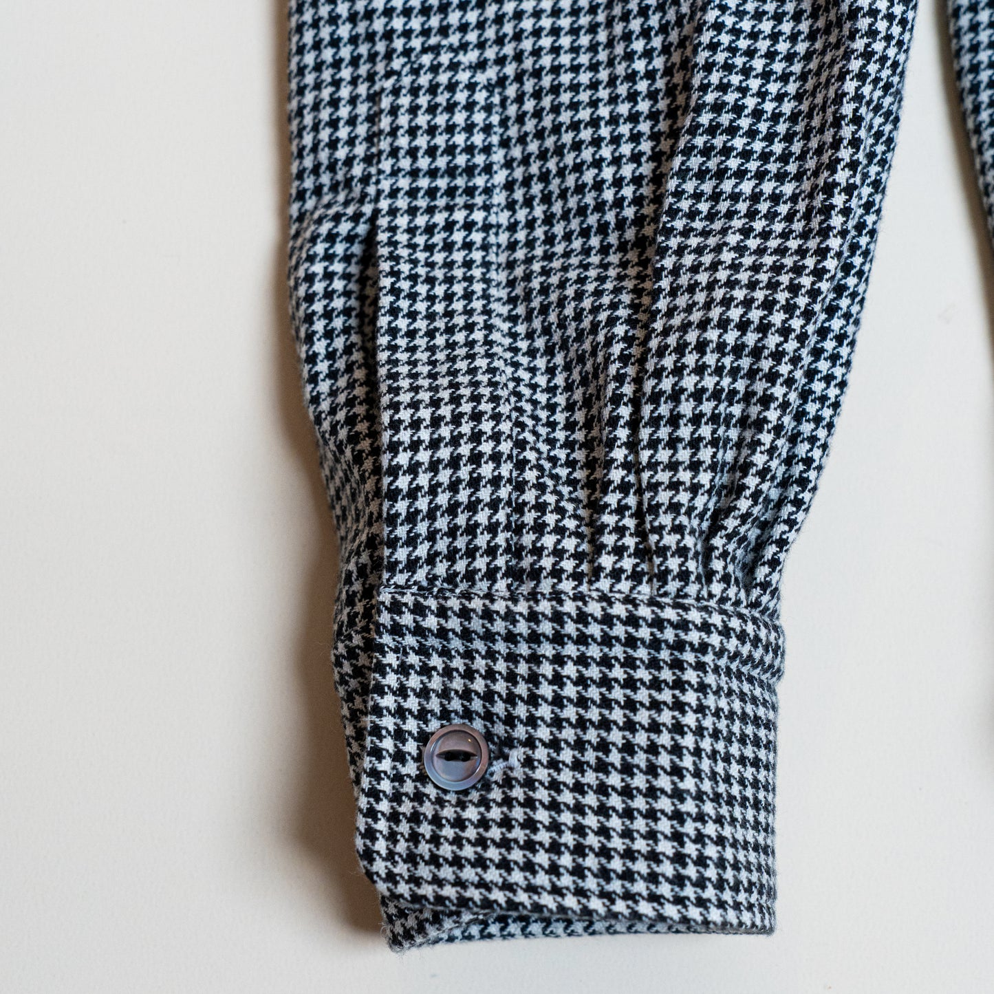 <Made To Order> HOUNDSTOOTH COTTON TWILL SHIRT