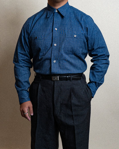 <Made To Order> CLASSIC WORK SHIRT CHAMBRAY NAVY