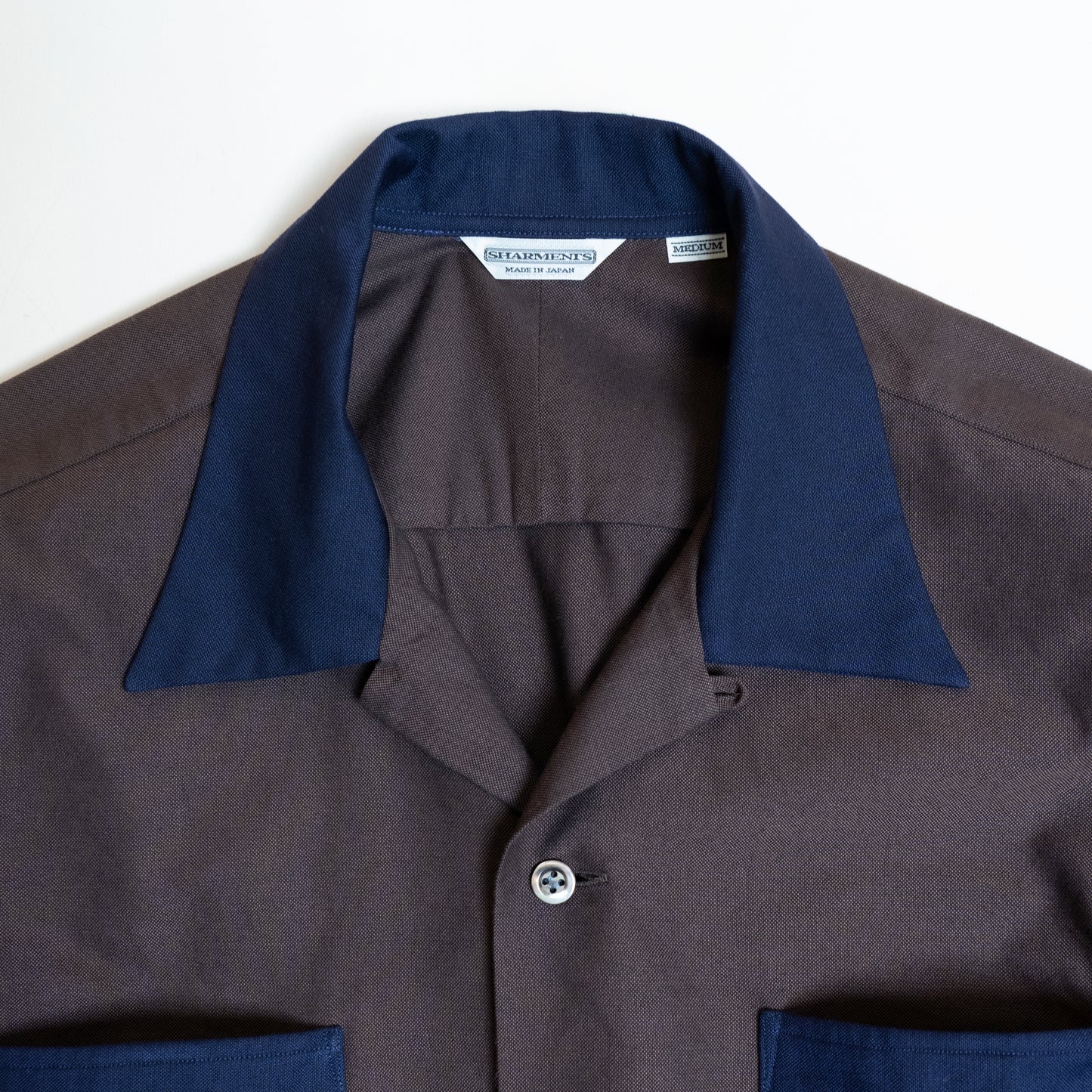 <Ready Made> PINPOINT OXFORD OPEN COLLAR SHIRT "TWO TONE"