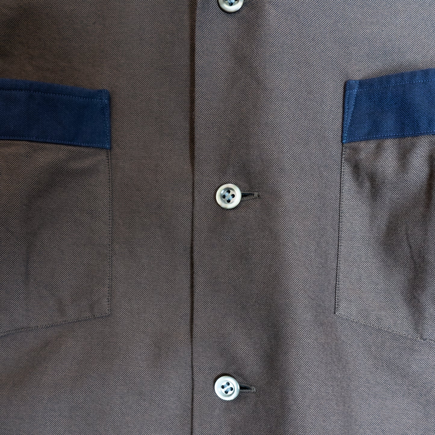 <Ready Made> PINPOINT OXFORD OPEN COLLAR SHIRT "TWO TONE"