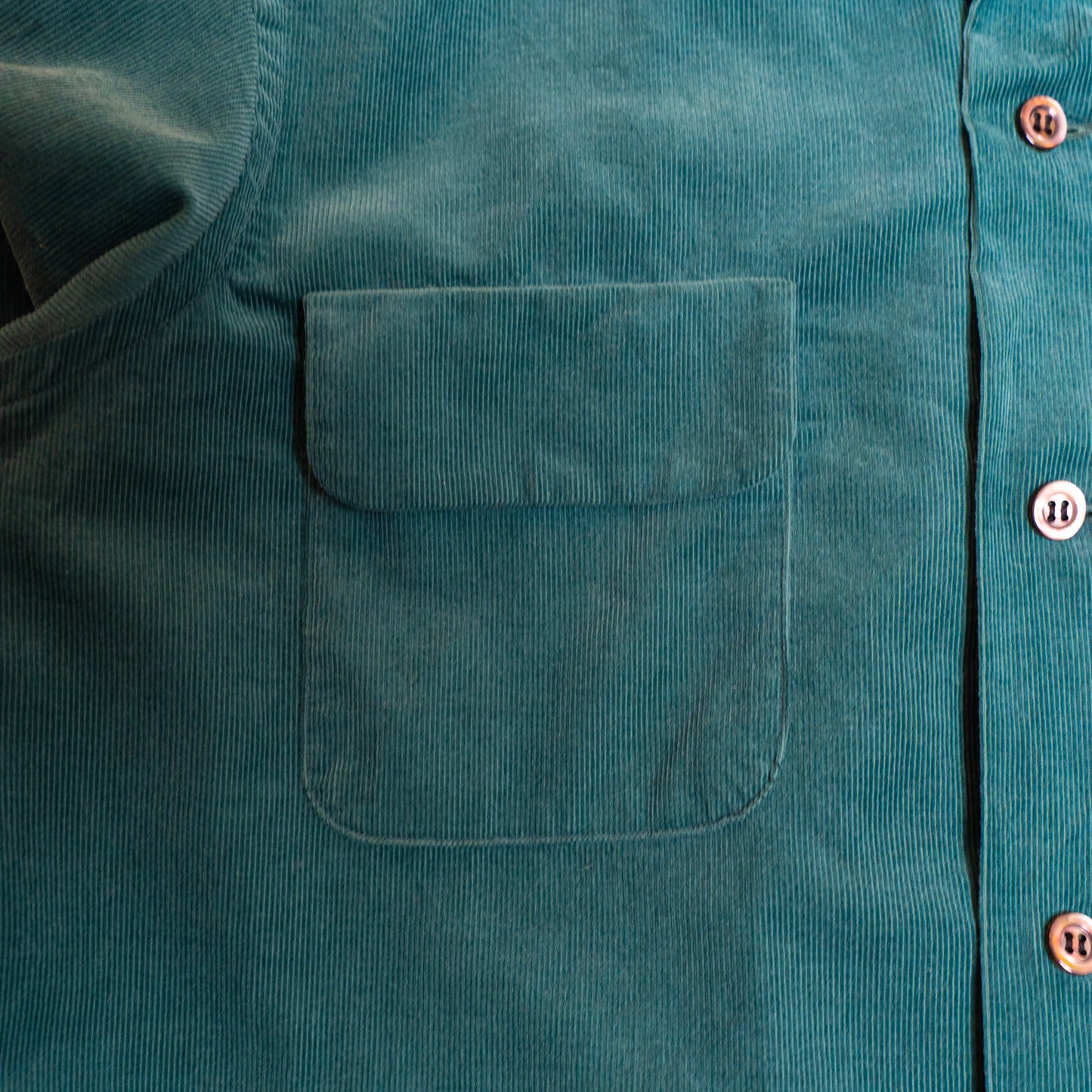 ※Orders Closed※<Made To Order> CORDUROY OPEN COLLAR SHIRT GREEN