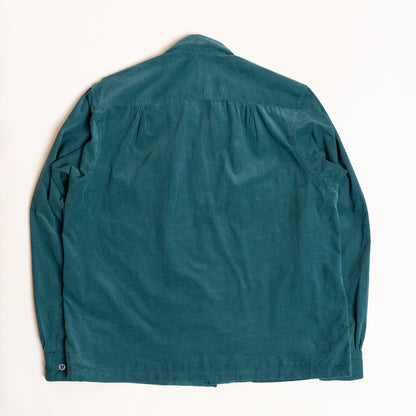 ※Orders Closed※<Made To Order> CORDUROY OPEN COLLAR SHIRT GREEN