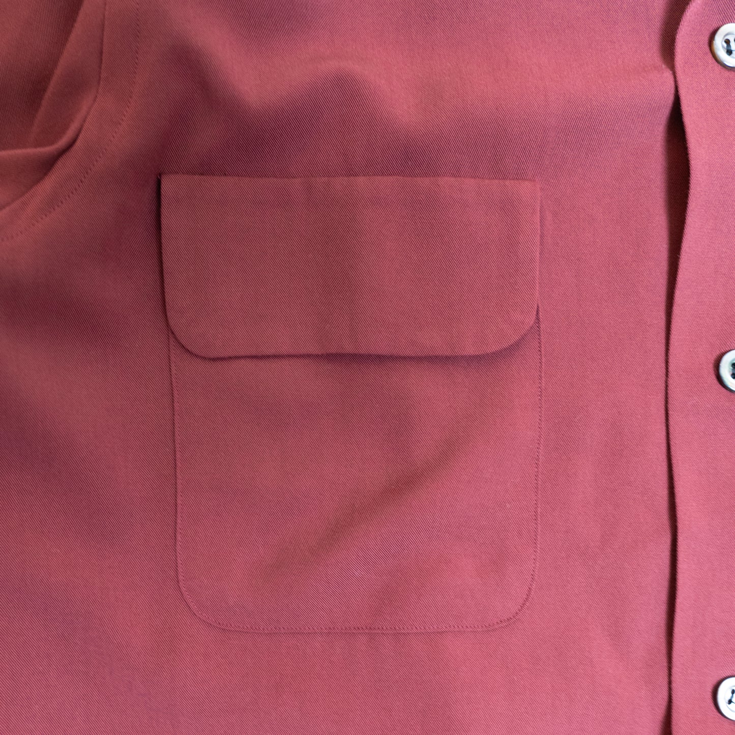 <Made To Order>WASHABLE RAYON SPORT SHIRT BURGUNDY L/S