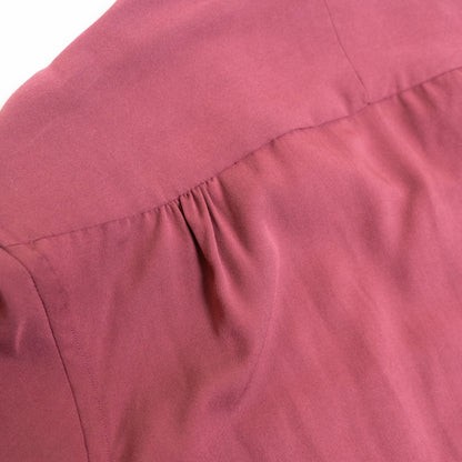 <Made To Order>WASHABLE RAYON SPORT SHIRT BURGUNDY L/S