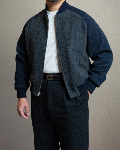 <Made To Order＞ATHLETIC JACKET " TWO TONE - TWEED & KNIT"
