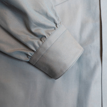 <Made To Order> COTTON GABARDINE OPEN COLLAR SHIRT