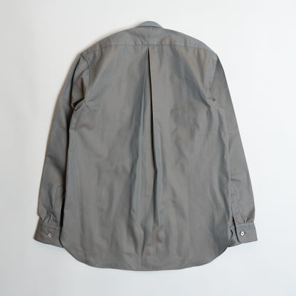 <Made To Order> COTTON GABARDINE OPEN COLLAR SHIRT