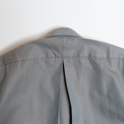 <Made To Order> COTTON GABARDINE OPEN COLLAR SHIRT