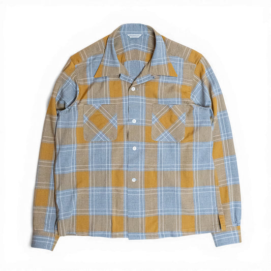 <Made To Order> RAYON HEATHER PLAID SPORT SHIRT L-S or S-S