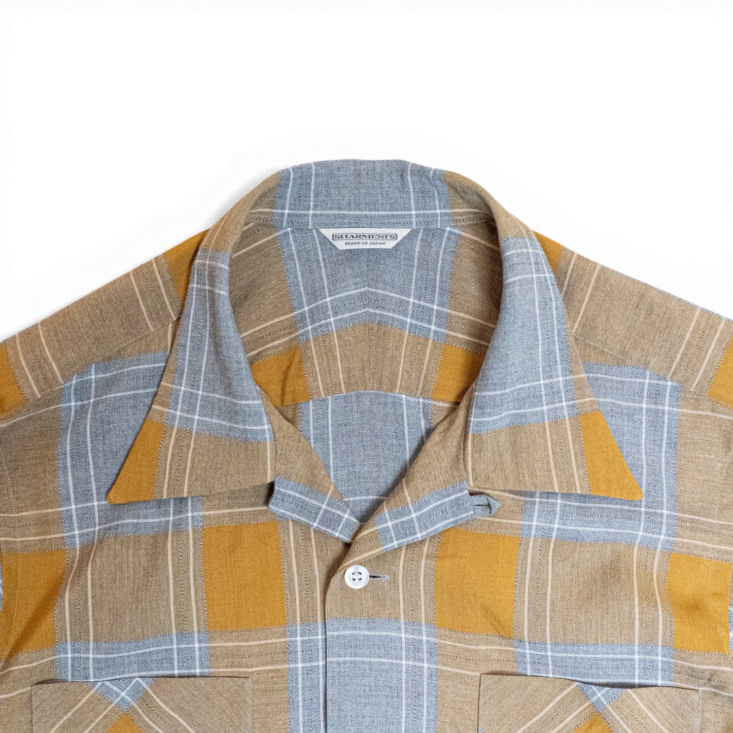 <Made To Order> RAYON HEATHER PLAID SPORT SHIRT L-S or S-S