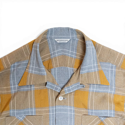<Made To Order> RAYON HEATHER PLAID SPORT SHIRT L-S or S-S
