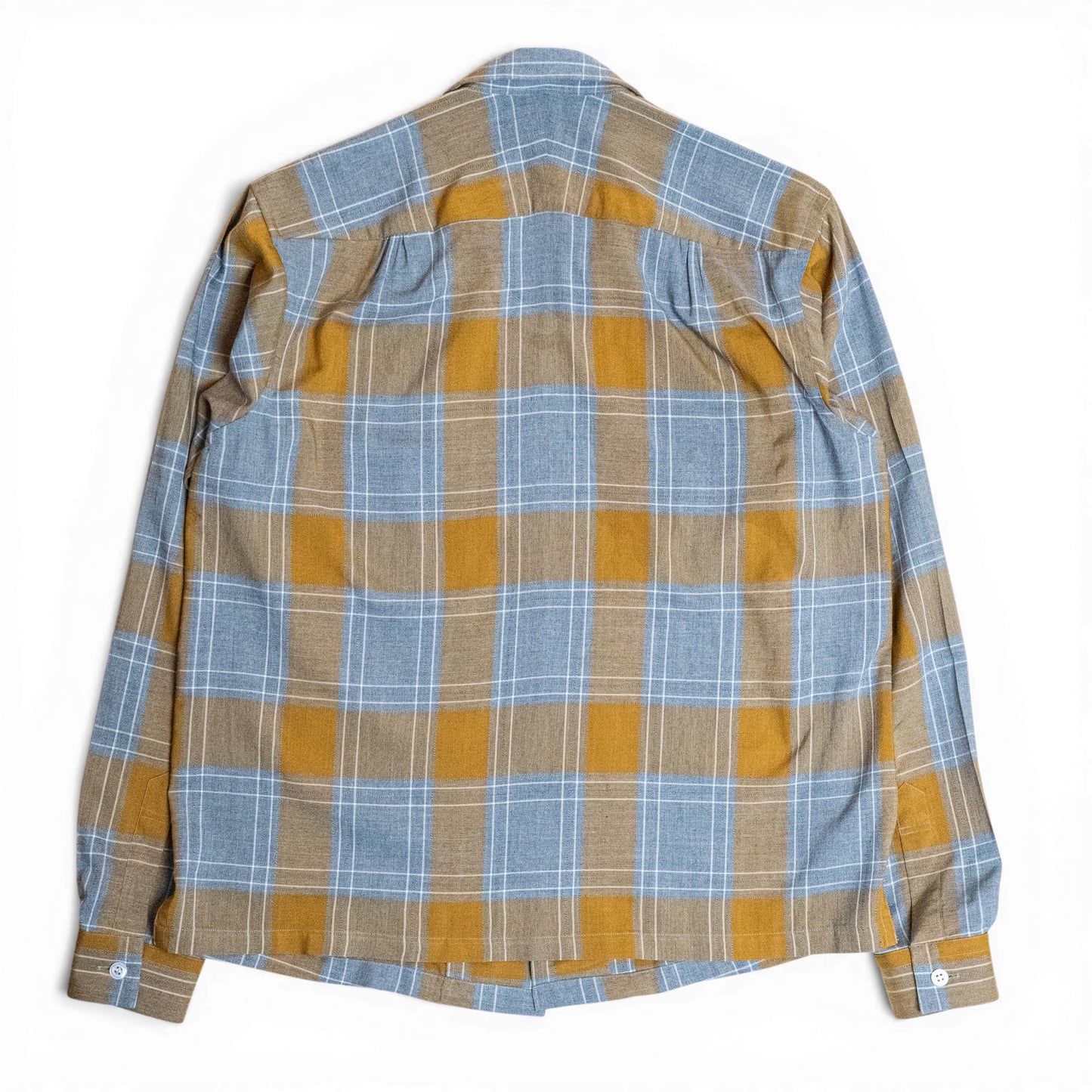 <Made To Order> RAYON HEATHER PLAID SPORT SHIRT L-S or S-S