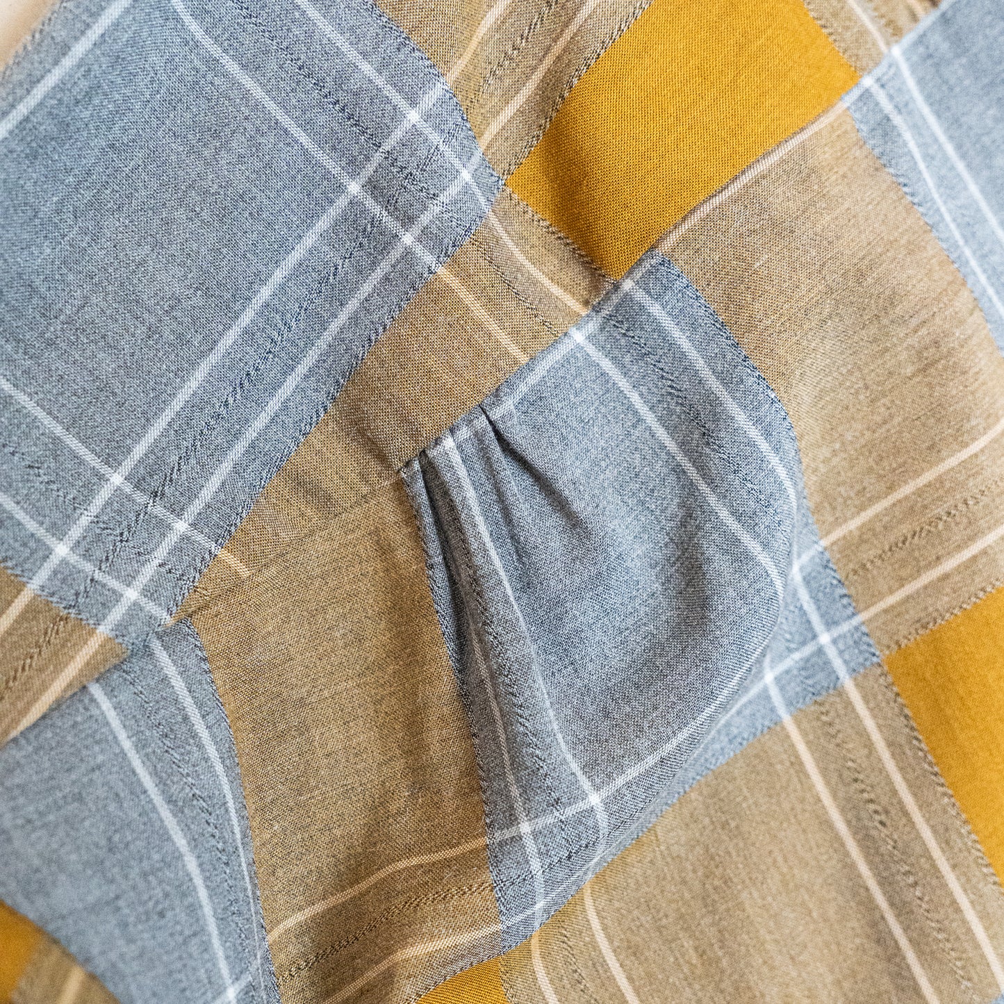 <Made To Order> RAYON HEATHER PLAID SPORT SHIRT L-S or S-S