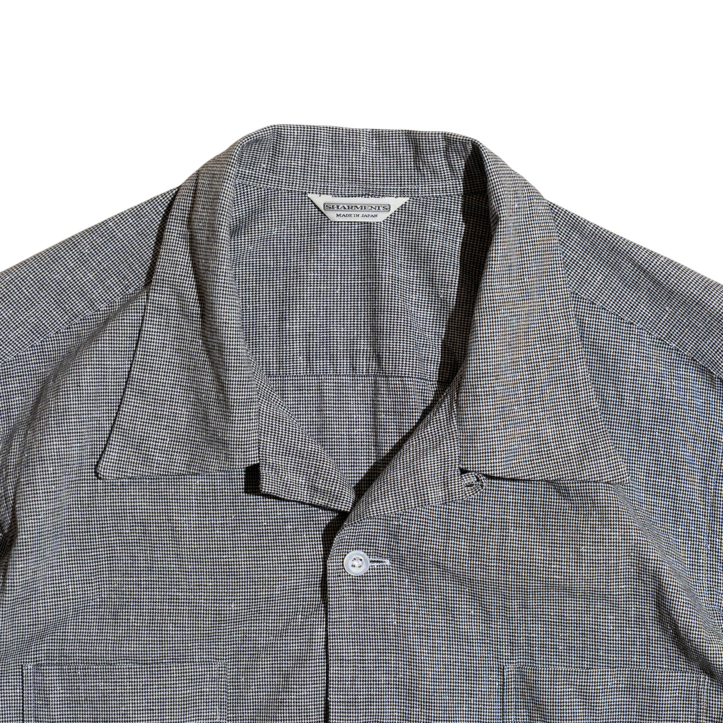 <Made To Order> HOUNDSTOOTH SPORT SHIRT BLACK L/S or S/S