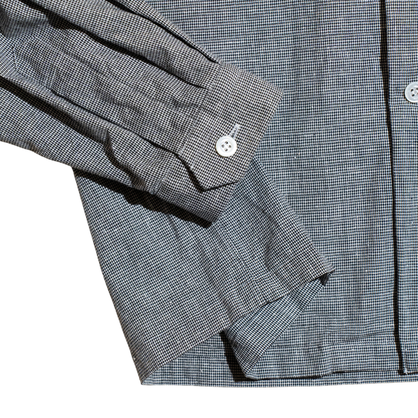 <Made To Order> HOUNDSTOOTH SPORT SHIRT BLACK L/S or S/S